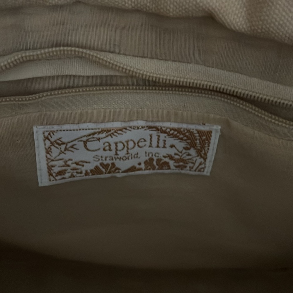 Cappelli Straworld  Straw Vintage Bag - flamingos and Palm trees - embroidered - Picture 2 of 3